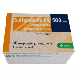 Сульфасалазин ЕН 500мг (KRKA) ЕВРОПА кишечнорастворимые табл. №50 фото